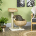 Elevated Cat Bed with Sisal Scratching Post