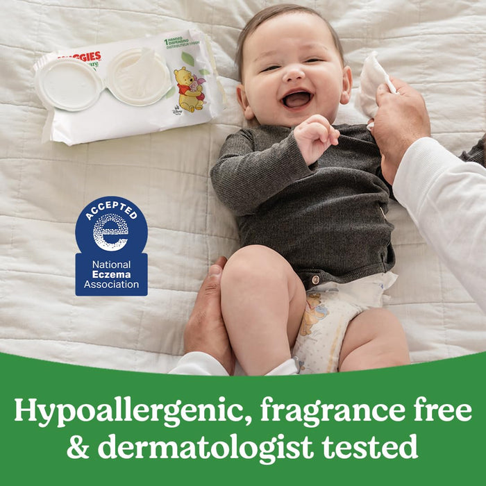 Natural Care Sensitive Baby Wipes, Unscented, Hypoallergenic, 99% Purified Water, 12 Flip-Top Packs (768 Wipes Total), Packaging May Vary