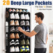 20-30 Pairs Over the Door Shoe Organizer with Side Mesh Pockets