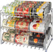 3 Tier Can Organizer | Chrome Steel Canned Food Storage Rack | Holds 36 Cans | Space-Saving Pantry & Cabinet Storage Solution | Easy Access to Canned Goods | Freestanding Design