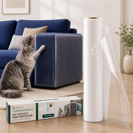 Cat Scratch Furniture Protector,Heavy-Duty 0.2mm Thicker Clear Vinyl Tape, Couch Protector from Cat Claws, Flexible Corn