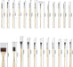 Paint Brushes Set of 24 Pieces with Canvas Brush Case