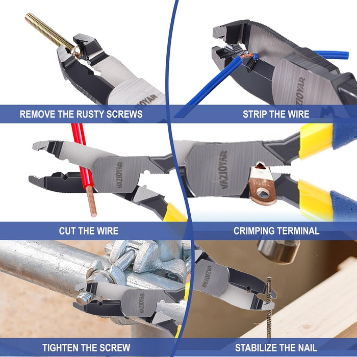 Multi-Function Screw Extractor Pliers, Non-Slip Screw Removal Tool, Extracts Stripped, Broken, Rusted Screws, Screw Plie