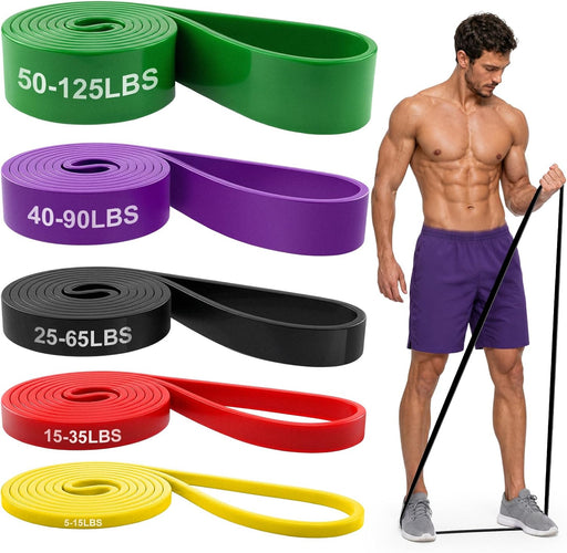 Resistance Bands for Working Out, 5 Levels Pull Up Assistance Bands Set for Workout, Exercise, Home Gym & Strength Training
