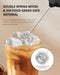 Rechargeable Milk Frother Handheld, Dual Coil Whisk Head Electric Coffee Frother, Portable Hand Frother Wand Drink Mixer