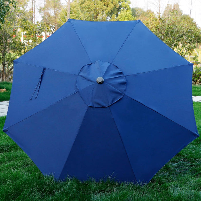 9' Outdoor Patio Umbrella, Outdoor Table Umbrella, Yard Umbrella, Market Umbrella with 8 Sturdy Ribs, Push Button Tilt a