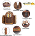 Picnic Backpack, 4-Person with Blanket & Wine, Family & Lovers Gift, Brown