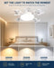 New Ceiling Fan with Lighting and an E27 Light Socket, 2-in-1 Silent LED Drone Fan with Remote Control for Bedroom, Kitchen, Easy Install 3-Speed Dimmable Bulb