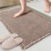 Tan Waffle Bath Mat,Super Absorbent Non Slip Bathroom Rug,Brown 17x24inch,Machine Washable Ultra Soft Floor Mats