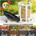 2 Pack Solar Bird Feeders for Outdoors Hanging, Assembly Required, 1-Min Easy Setup, Wild Seed Feeders for Cardinals Chi