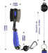 2 Pack Golf Club Brushes and Groove Cleaner 2 ft Retractable Zipline Carabiner Golf Brush Head with Retractable Spike Co
