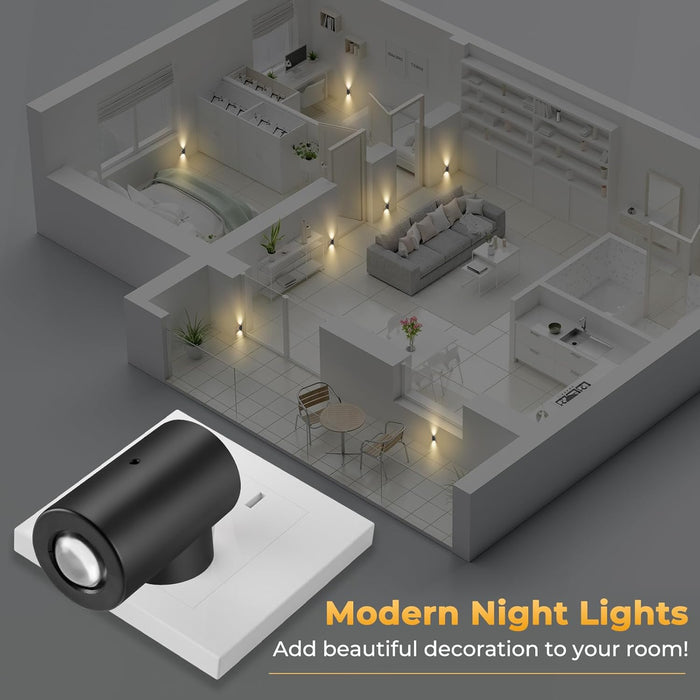LED Night Lights Plug into Wall,3000K Soft White, 4 Pack