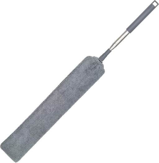 Upgraded Under Appliance Cleaning Gadgets, Microfiber Gap Duster, Skinny Flat Duster with Extendable Pole 26-55 Inches, 