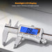 Digital Caliper 6 Inch, Rechargeable All Metal W/Backlight Screen