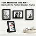 5x7 Solid Wood Picture Frame with Real Glass Cover Black