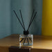 4PCS Fragrance Glass Diffuser Bottles, Refillable Diffuser Bottles with 20pcs Reeds Sticks & Black Caps & Funnel, Diffuser Jars for Home Oil Fragrance Decoration Girl Women Gift (100ML)