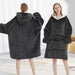 Grey Blanket Hoodies for Women and Men Adult Oversize Wearable Blanket Hoodies for Soft and Warm