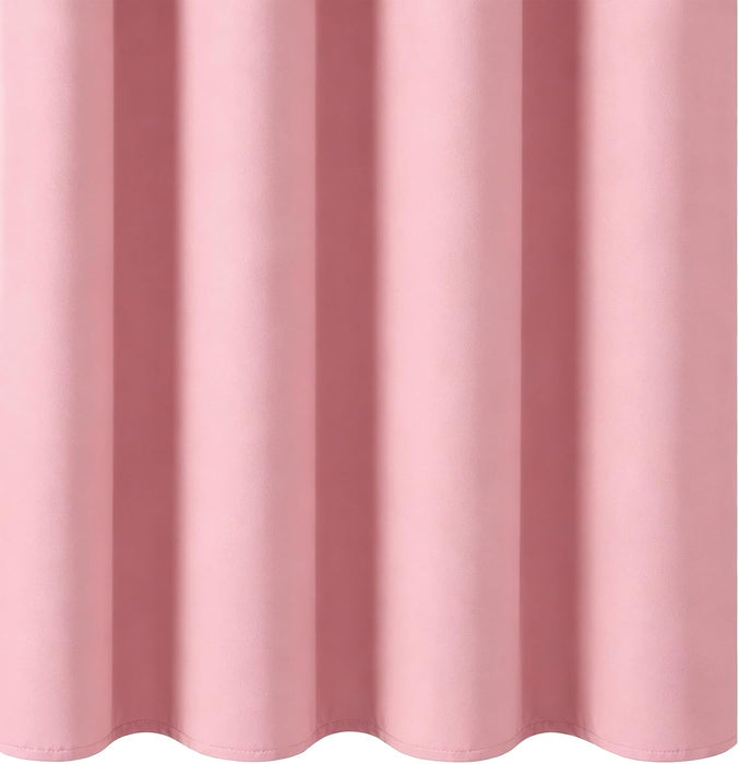 Baby Pink Blackout Curtains/42 x 63 Inch/Set of Two Panels Grommet Bedroom Curtains