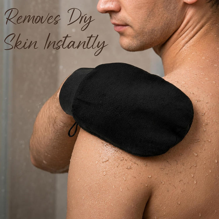 Exfoliating Glove 2 Pack, Korean Exfoliating Mitt, Body Scrubber Exfoliator
