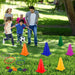 31PCS 3 in 1 Carnival Outdoor Games Combo Set for Kids, Soft Plastic Cones Bean Bags Ring Toss Game, Gift for Birthday P
