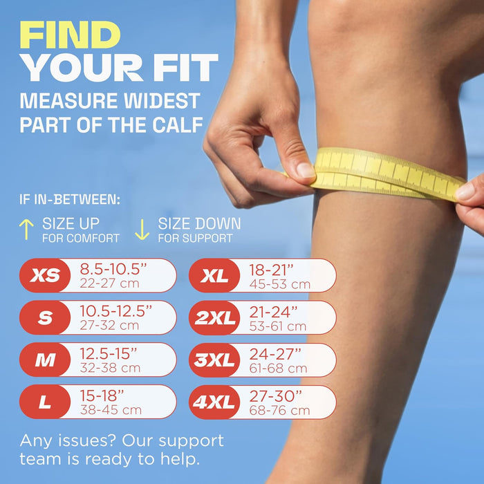 Calf Compression Sleeves for Men & Women - Sports, Running, Shin Splints
