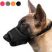 Dog Muzzle,Soft Nylon Muzzle Anti Biting Barking Chewing,Air Mesh Breathable Drinkable Adjustable Loop Pets Muzzle for Small Medium Large Dogs 4 Colors 4 Sizes (Black, L)