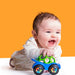 Oball Easy Grasp Rattle & Roll Toy Sports Car BPA-Free Infant Crawling Toy, 1 Pack, Age 3 Months and up, Blue/Green