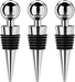 Wine Stoppers for Wine Bottles 3Pcs Vacuum Wine Bottle Stopper with Silicone Reusable Wine Corks, Leak proof Keep Fresh 