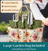 Heavy Duty Gardening Tools - Gardening Gifts for Women, Men, Mom, Dad - Durable, Ergonomic Garden Tools Set (Floral)