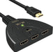 HDMI Switch 3 in 1 Out, 4K HDMI Switcher with Pigtail HDMI Cable