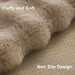 Soft Plush Faux Fur Couch Cover, Thick Warm Fuzzy Sectional Sofa Covers for 3 Cushion Couch Sofa L Sharped Sofa Non Slip Slipcover, Furniture Protector Covers for Pets(1 PCS 36"x82" Khaki)