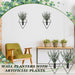 2 Pcs Hanging Artificial Planters Wall Decor, Black, Eucalyptus