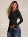 Womens Long Sleeve T Shirts Fall Fashion Basic Y2K Tops 2026