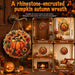 Autumn Harvest Pumpkin Diamond Art Hanging Ornament Kit, Halloween Diamond Art Hanging Kits, DIY Diamond Art Hanging Sign, Acrylic Diamond Painting Window Hanging Decor for Home, Garden,Porch,Mantel