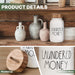 Laundry Room Decor & Organization - Premium Matte White Glass Coin Bank with Wood Lid - Rustic Farmhouse Money Jar for L