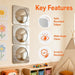 3-piece Sensory wall Bubble Mirrors, Acrylic Interactive Mirrors, Suitable for Kids' classrooms and Sensory Rooms, Visual and Tactile stimulating wall Decor (10 x 10 inches)
