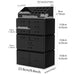 Makeup Cosmetic Organizer Storage Drawers Display Boxes Case with 12 Drawers (Black)