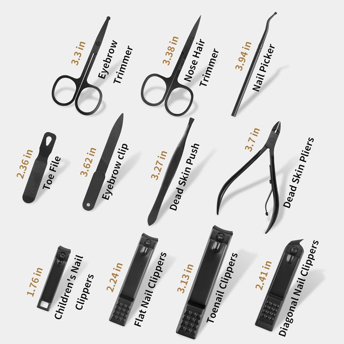 Nail Clippers Set Manicure Pedicure Kit, 26-Piece Stainless Steel