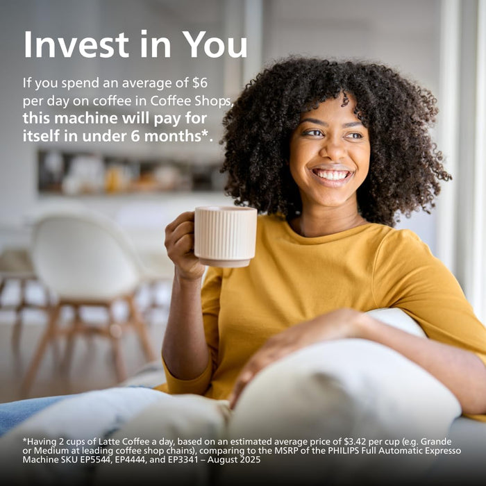 Philips 3200 Series Fully Automatic Espresso Machine, LatteGo Milk Frother, 5 Coffee Varieties, Intuitive Touch Display, 100% Ceramic Grinder, AquaClean Filter, My Coffee Choice, Black