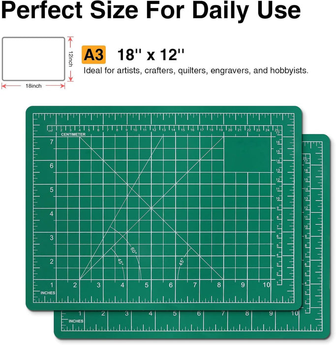 12in×18in Cutting Mat for Sewing, A3 Self Healing Cutting Craft Mat