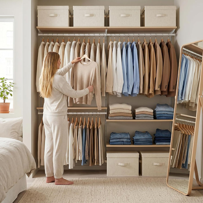 Fabric Storage Bins with Lids, Closet Storage Bins
