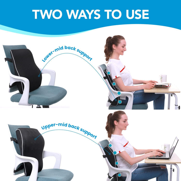 Lumbar Support Pillow for Office Chair, Office Home Essentials,Gifts for Mom,Dad, Back Support Pillow for Car, Chair Cus