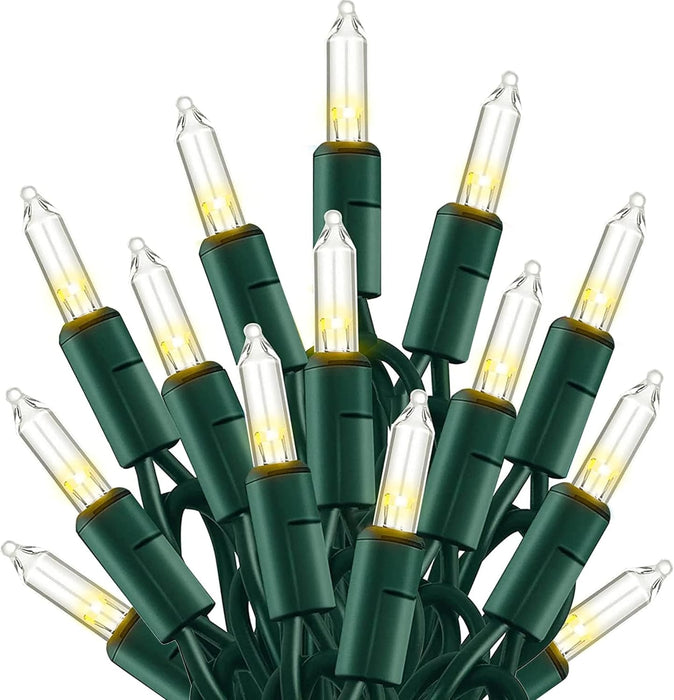 Warm White Christmas Lights Outdoor, 20FT 100 Count Incandescent Christmas Light Indoor, Waterproof Christmas Tree Strin