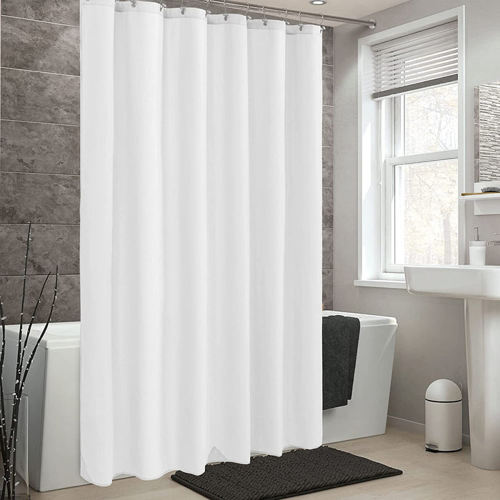 Waterproof Fabric Shower Curtain or Liner White, 72x72