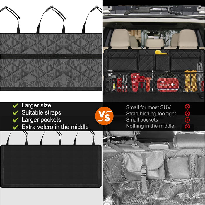Trunk Organizer, Hanging Backseat Car Storage Bag for SUV (42"*18")
