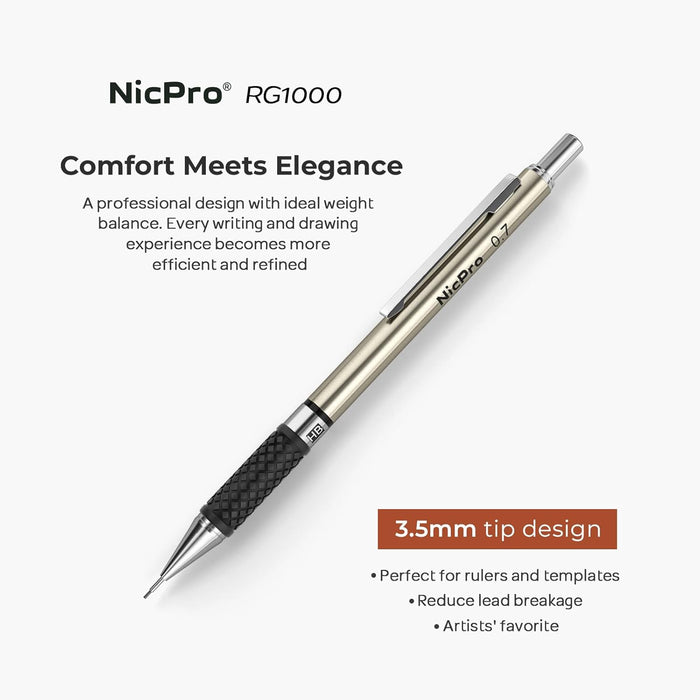 0.7 mm Art Mechanical Pencil Set in Storage Case, 3 PCS
