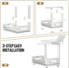 Under Sink Organizer Upgrade To Professional Rails,2-Tier Dual Pull Out Cabinet Storage,Height Adjustable Slide Out Draw
