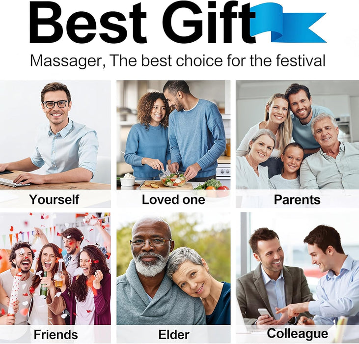 Women Men Gifts, Shiatsu Back Shoulder & Neck Massager with Heat