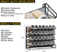 Spice Rack Organizer with 28 Spice Jars, 386 Spice Labels, Chalk Marker and Funnel Set for Cabinet, Countertop, Pantry, 