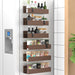 4 Pack Magnetic Spice Storage Rack Organizer for Refrigerator and Oven, Black Fridge Organizers and Storage